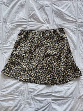 Aeropostale Floral High Waisted Slip Mini Skirt Size S Elastic Waist Slim Fit
